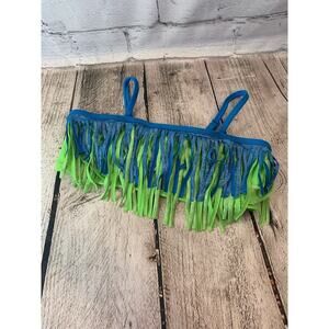 JUSTICE SWIM Girl’s Fringed Bandeau Top with Straps / Size: 14